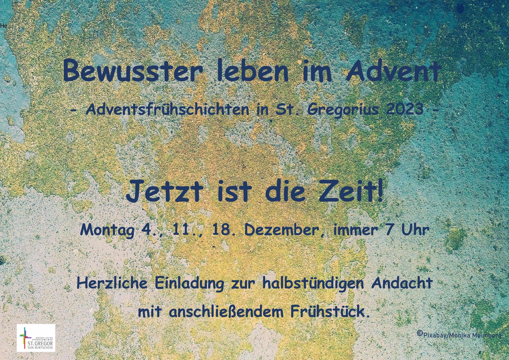 Plakat Adventsfrühschicht  2023 (c) pfarreigen