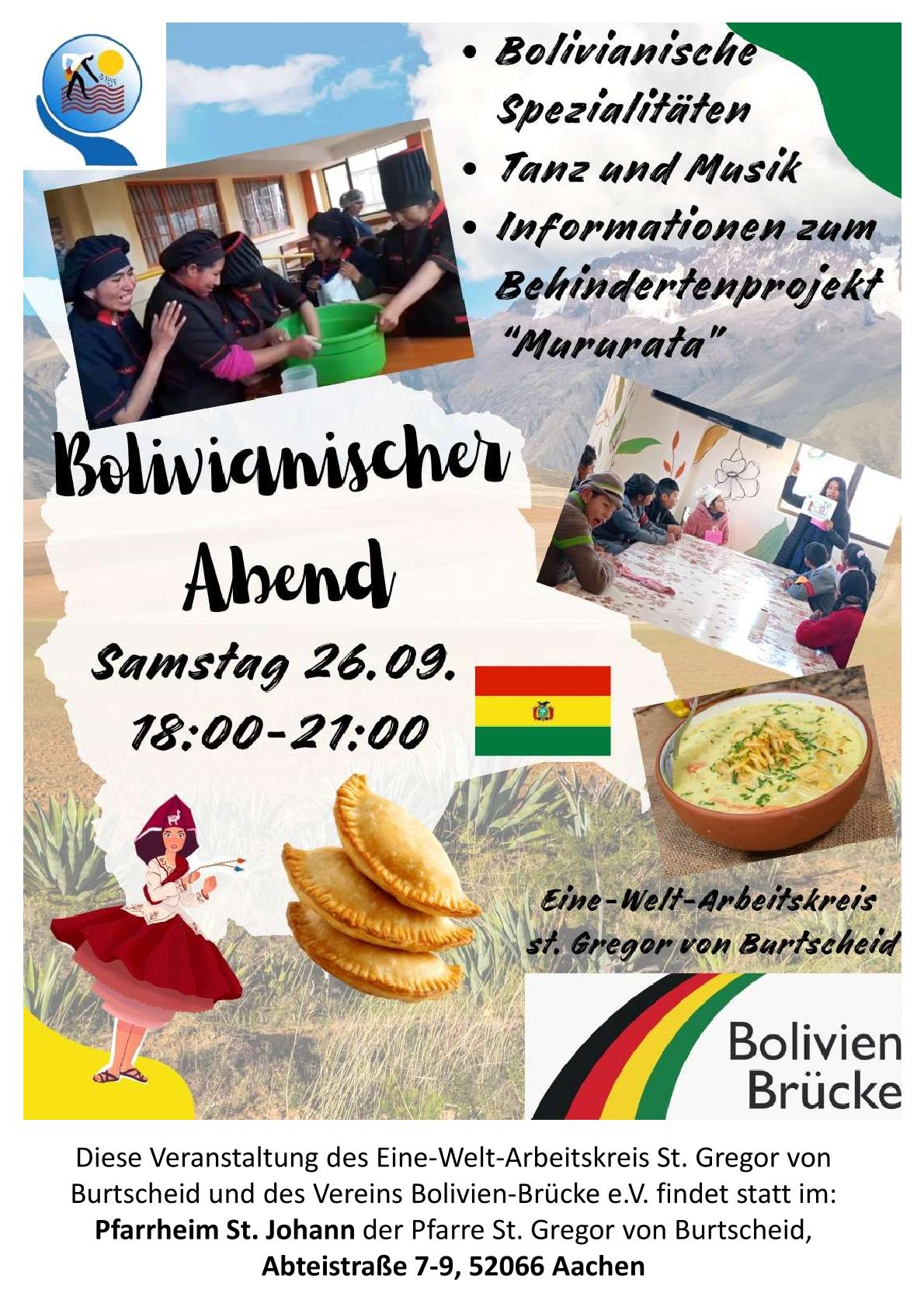 2026-09-26 Bolivianischer Abend (c) AK Eine WElt