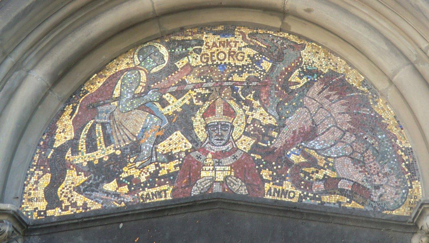 Peter Hecker: Mosaik an der Kirche St. Georg, Köln