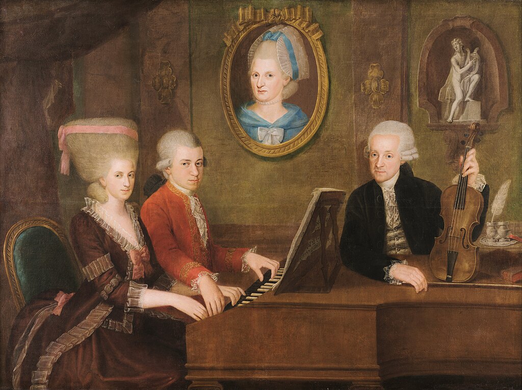 (c) gemeinfrei unter wikimedia.com (Johann Nepomuk Della Croce: Die Familie Mozart (1781))