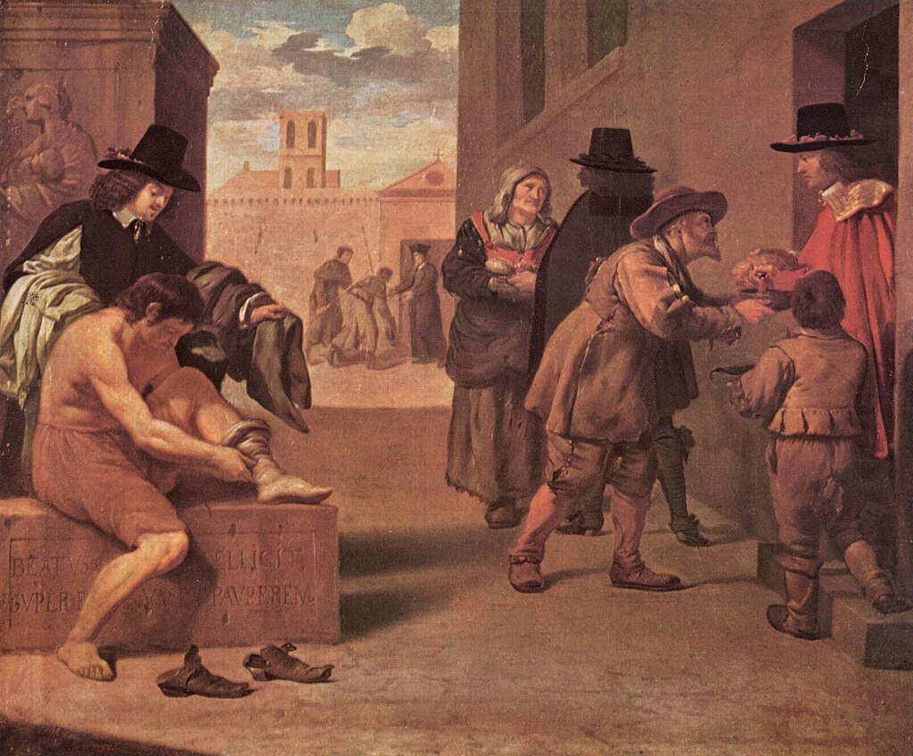 Pierre Montallier: Die Werke der Barmherzigkeit, um 1680 (c) gemeinfrei (Wikimedia)