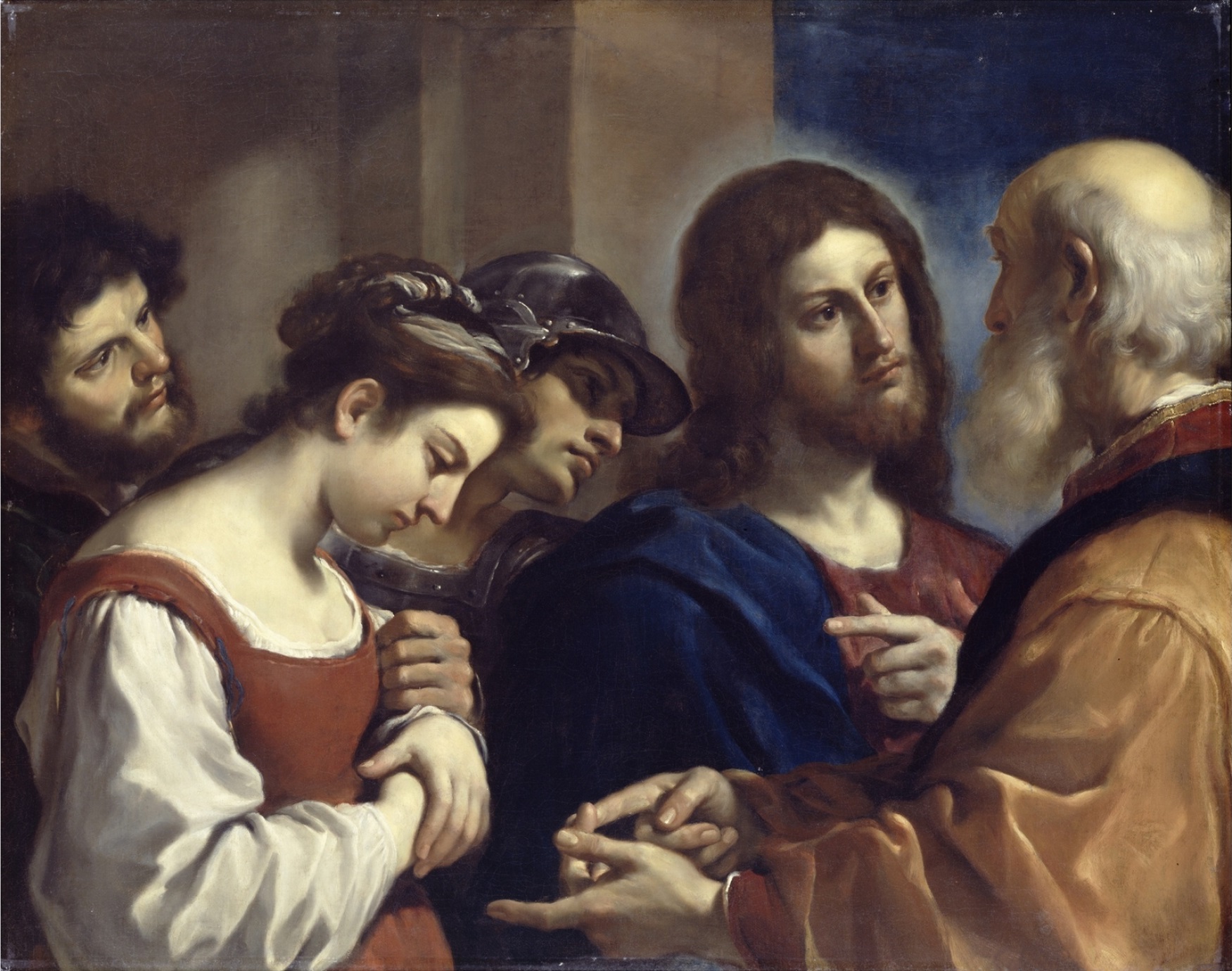 Guercino: Jeus und die Ehebrecherin (c) gemeinfrei auf wikimedia.com