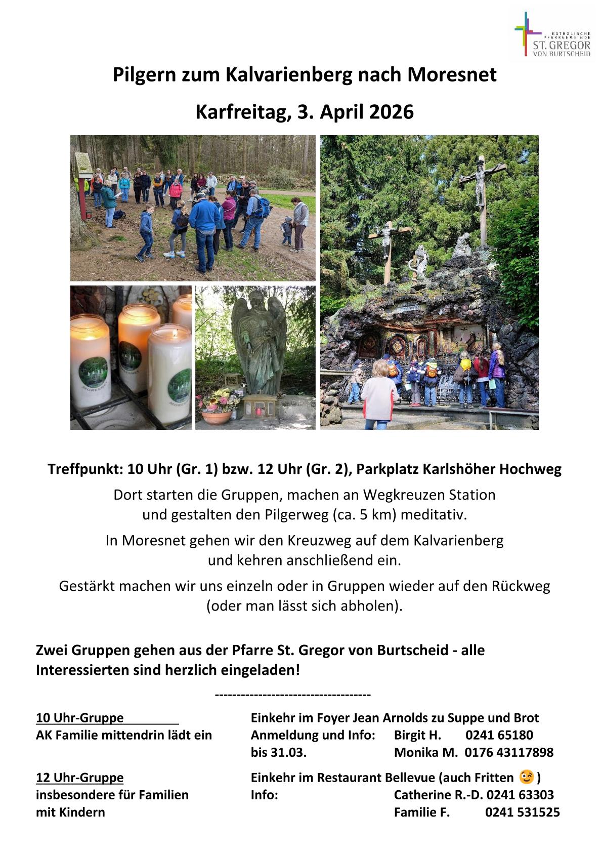 26 04 03 Pilgern zum Kalvarienberg nach Moresnet 2026 (c) St. Gregorius Pilgern Nach Moresnet