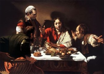 Michelangelo Merisi da Caravaggio: Abendmahl in Emmaus (c) lizenzfrei auf wikimedia.org