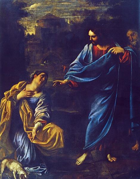 Annibale Carracci: Cristo e la Cananea (1595) (c) Wikidata (public domain)
