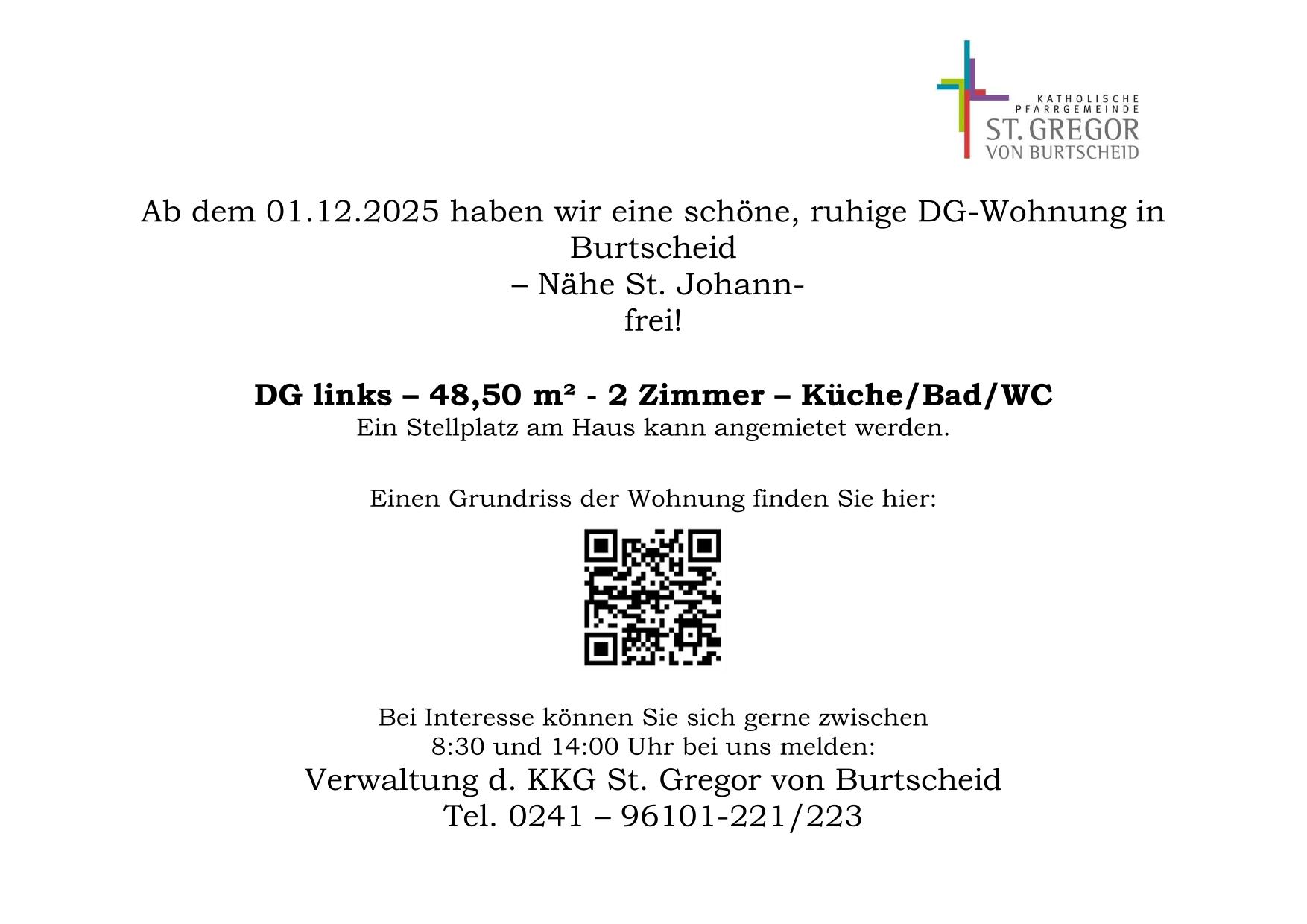 Anzeige Aushang Wohnung (c) Pfarre/Verwaltung