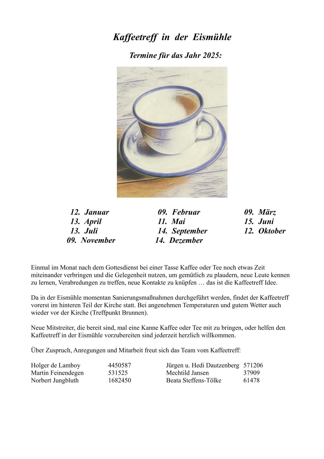 Flyer Kaffeetreff 2025 (c) B. Steffens-Tölke