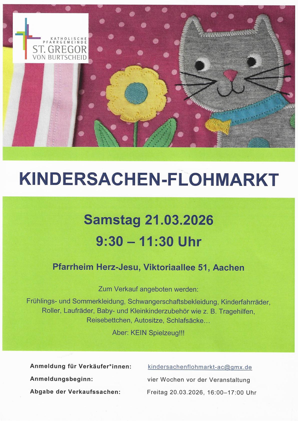 Kindersachen-Flohmarkt (c) Herz Jesu Kindersachen Flohmarkt