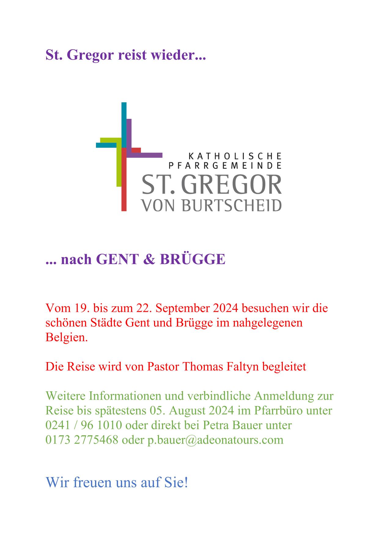 Plakat Brügge und Gent (c) Gregor reist P. Bauer