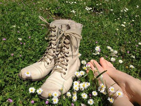 Schuhe Füße Blumen Pixaby